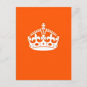 Carte Postale GARDER CALM CROWN sur Orange Personnaliser it