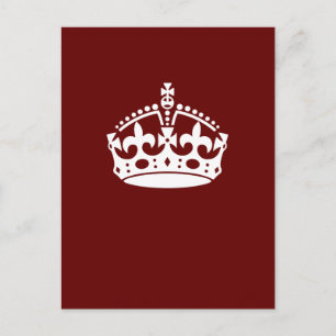 Carte Postale Garder calme Couronne Bourgogne rouge Accent