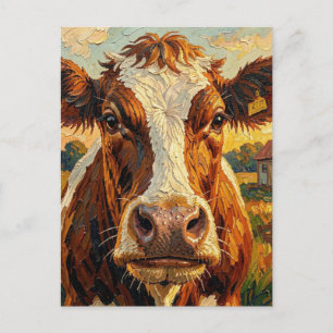 Carte Postale Garder contact Thème vache