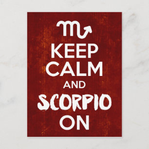 Carte Postale Garder Le Calme Scorpio Sur L'Astrologie Anniversa