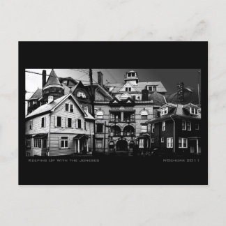 Carte Postale Garder le contact avec le collage numérique urbain