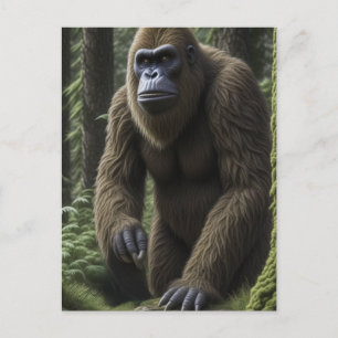 Carte Postale Garder le contact avec le pied ou le sasquatch