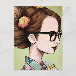 Carte Postale Garder le contact avec un ami qui aime les livres