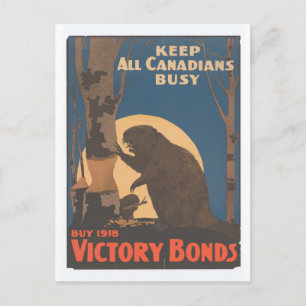 Carte Postale Garder tous les Canadiens occupés