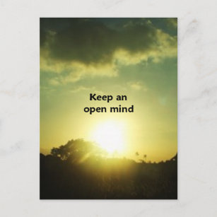 Carte Postale Garder un esprit ouvert