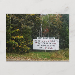 Carte Postale garder vert maine