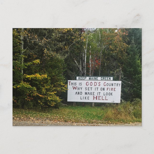 Carte Postale garder vert maine (Devant)