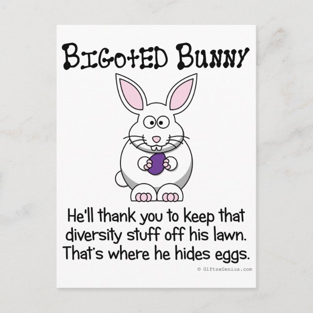 Carte Postale Gardez cette diversité hors de mon quartier (Devant)