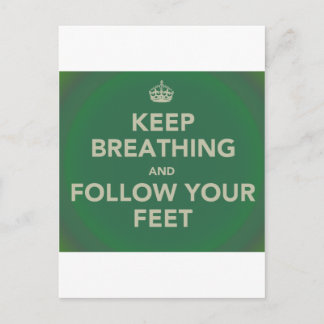 Carte Postale Gardez la respiration et suivez vos pieds