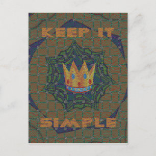 Carte Postale Gardez la simplicité : le design Motif de la Clart