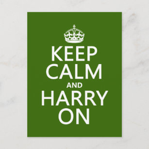 Carte Postale Gardez le calme et Harry allumé (n'importe quelle