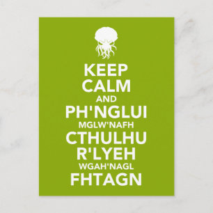 Carte Postale Gardez le calme et le Fhtagn