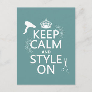 Carte Postale Gardez le calme et le style sur (toute couleur