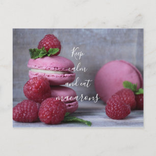 Carte Postale Gardez Le Calme Et Mangez Des Macarons // Photo