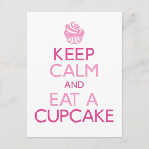 Carte Postale Gardez le calme et mangez un gâteau