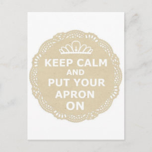 Carte Postale Gardez le calme et mettez votre tablier
