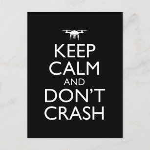 Carte Postale Gardez le calme et ne pas écraser drone amusant pi