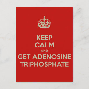 Carte Postale Gardez le calme et obtenez l'adénosine Triphosphat