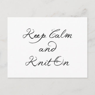Carte Postale Gardez le Knit calme allumé