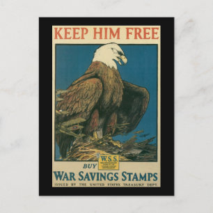 Carte Postale Gardez-Le Libre La Seconde Guerre Mondiale