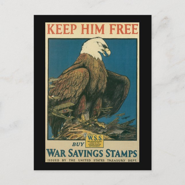 Carte Postale Gardez-Le Libre La Seconde Guerre Mondiale (Devant)