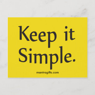 Carte Postale Gardez-le simple