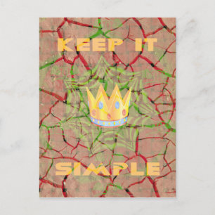 Carte Postale Gardez-le simple : Cracked Earth Royal Clarity Art