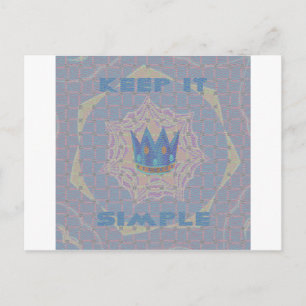 Carte Postale Gardez-le simple : Pastel Royal Clarity Motif Art