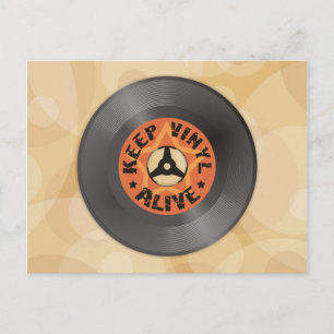 Carte Postale Gardez le vinyle vivant