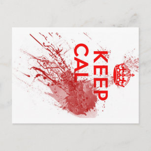 Carte Postale Gardez le zombi sanglant calme