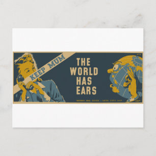 Carte Postale Gardez Maman Le Monde A Des Oreilles