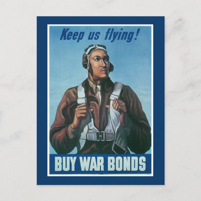 Carte Postale Gardez-nous en vol ~ Tuskeege Airman (Devant)