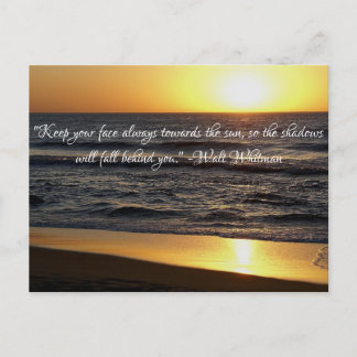 Carte Postale "Gardez toujours votre visage vers le soleil