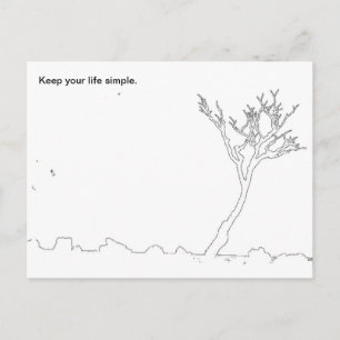 Carte Postale Gardez votre vie simple