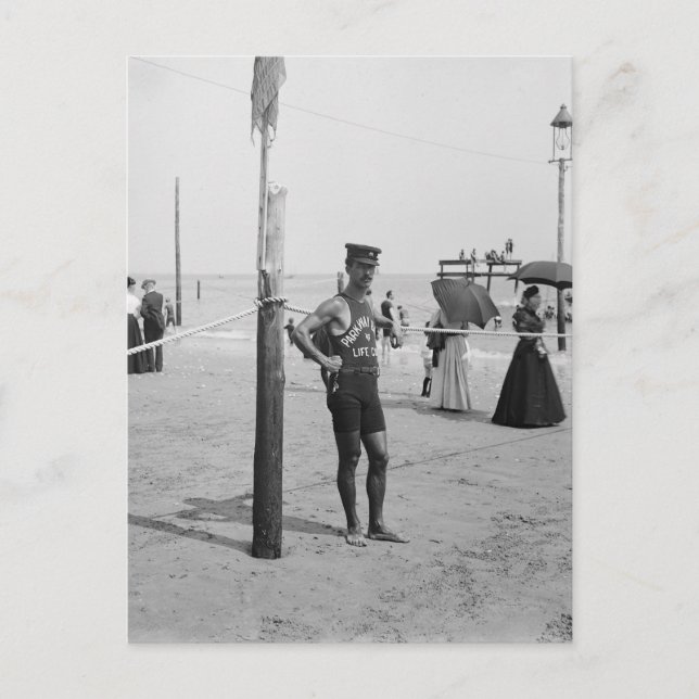 Carte Postale Gardien de la plage de Brighton, 1906 (Devant)