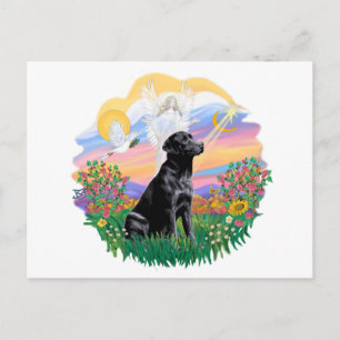 Carte Postale Gardien - Labrador Retriever noir