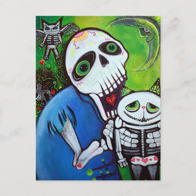 Carte Postale Gardiens de chats à sucre (Devant)