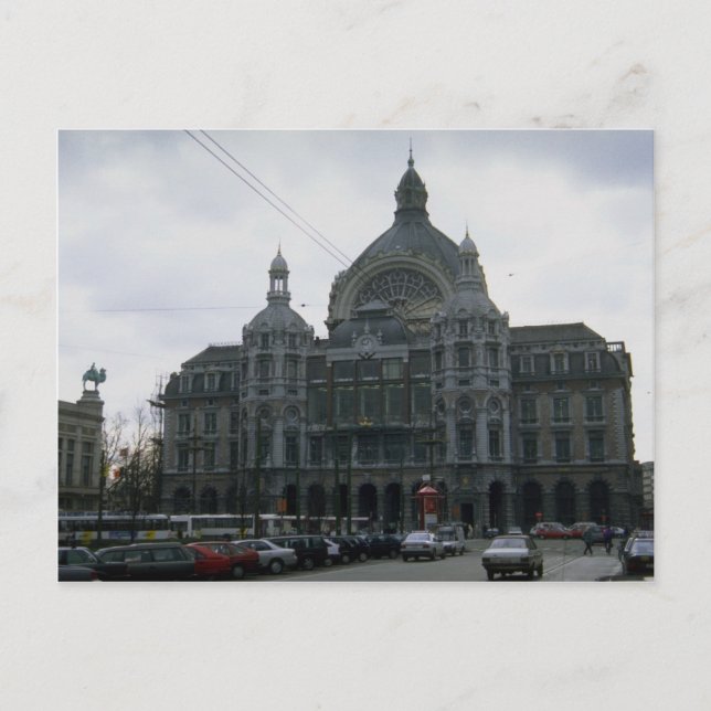 Carte Postale Gare centrale", Anvers, Belgique (Devant)