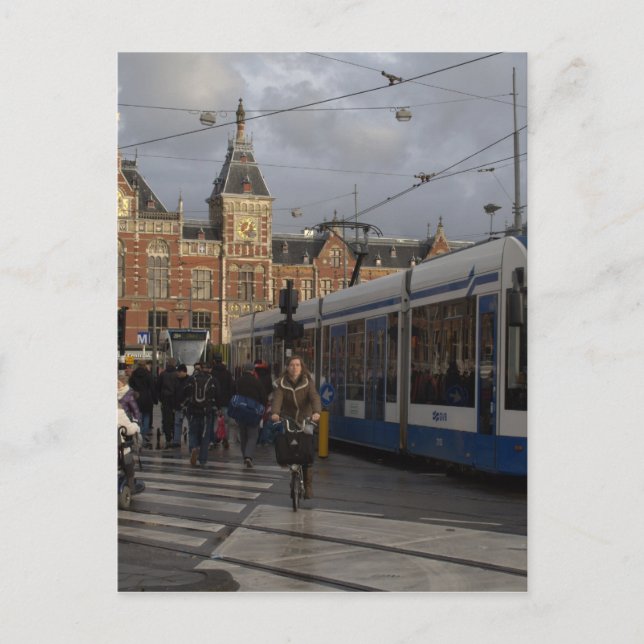 Carte Postale Gare centrale d'Amsterdam (Devant)
