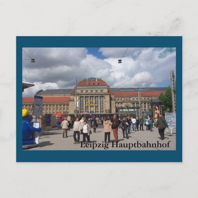 Carte Postale Gare centrale de Leipzig (Devant)