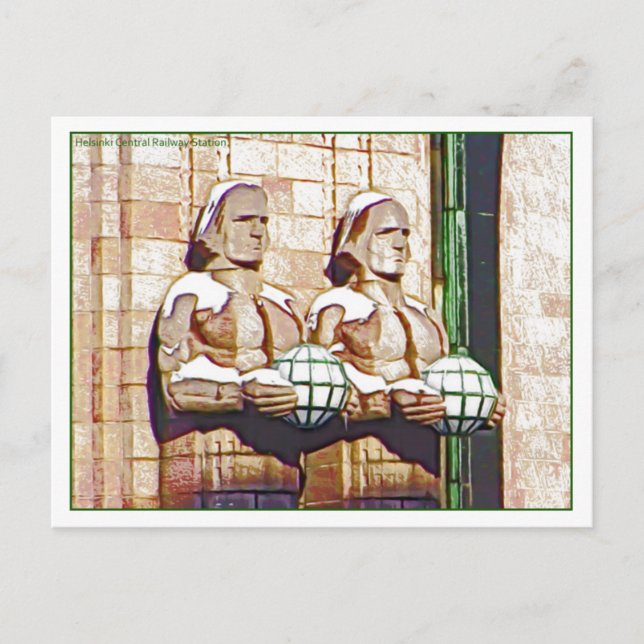 Carte Postale Gare centrale d'Helsinki (Devant)
