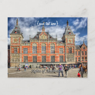 Carte Postale Gare centrale, Sites touristiques d'Amsterdam
