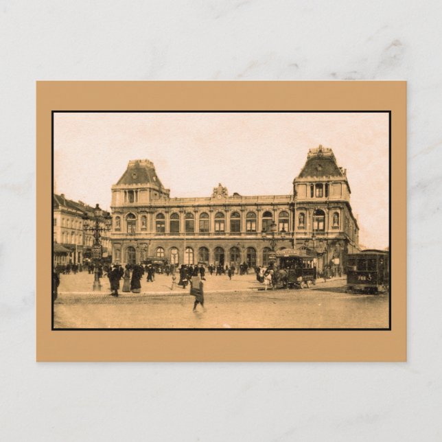 Carte Postale Gare de Bruxelles, Horsecar (Devant)