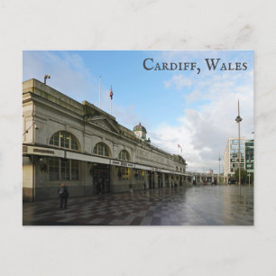 Carte Postale Gare de Cardiff au Pays de Galles Gallois
