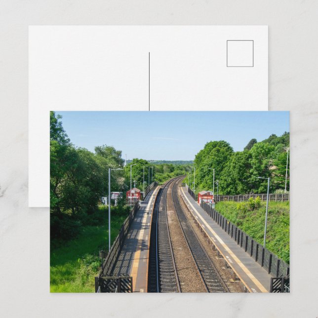 Carte Postale Gare de Deighton, Huddersfield (Devant / Derrière)