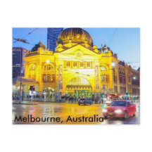 Gare de Flinders st, Melbourne Postcard