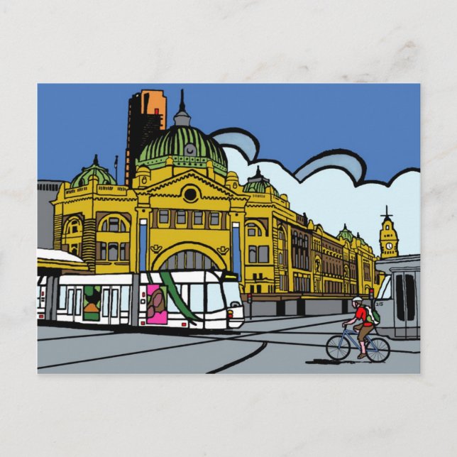 Carte Postale Gare de Flinders Street (Devant)