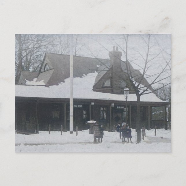 Carte Postale Gare de Glen Ridge NJ Post Office 1910 (Devant)