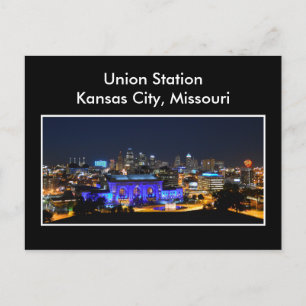 Carte Postale Gare de Kansas City Union en bleu
