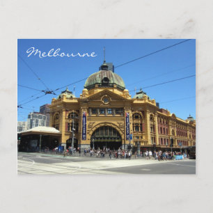 Carte Postale gare de melbourne flinders